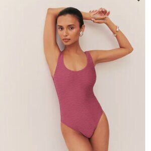 Reformation Concha One Piece Swimsuit Pink - Size S